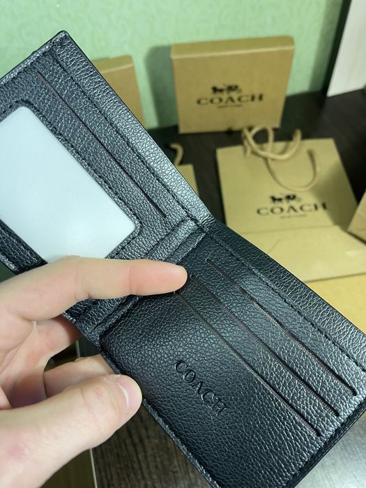 Купити гаманець Coach + подарунковий пакет, кошельок коуч для хлопця,