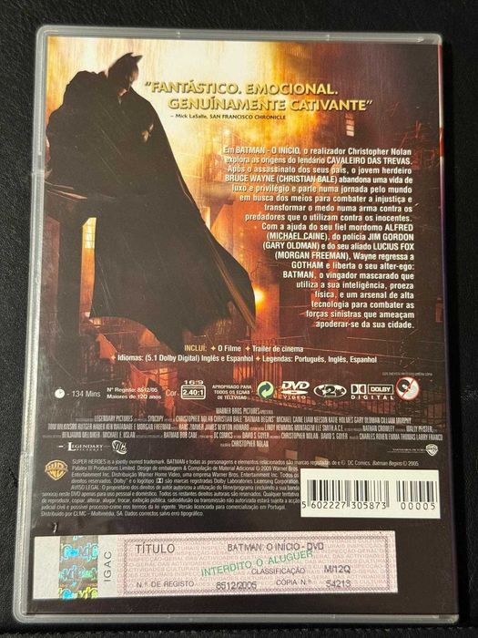 DVD do filme Batman: o início