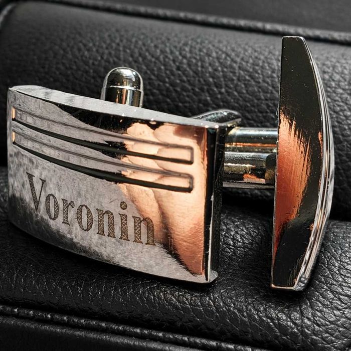 Чоловічі запонки Voronin • сріблястий колір