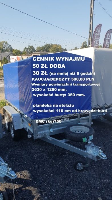 Wypożyczalnia Wynajem Przyczep Lawet Platform PROMOCJA - Przyczepy