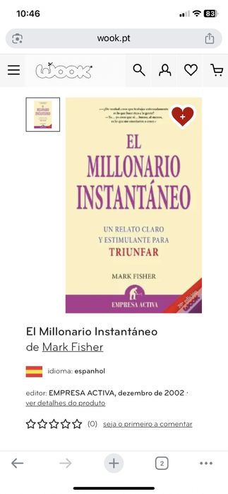 VENDO LIVRO NOVO NUNCA USADO EL MILINONARIO INSTANTANEO