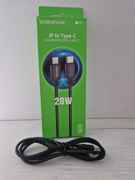 Borofone Kabel BX87 Sharp - Typ C na Lightning - PD 20W 1 metr czarny