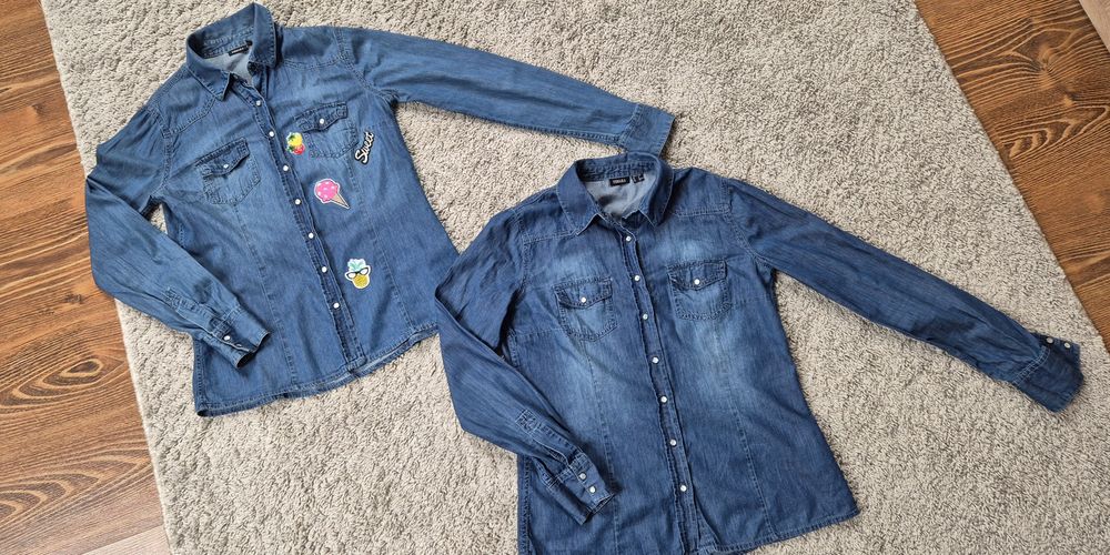 2 x Koszula dżinsowa jeansowa M 38