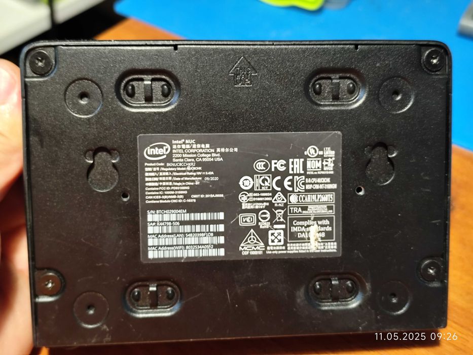 Intel NUC8CCHK cel N3350/4ram/64gb eMMC/NVMe slot/ac wifi+bt eDP, Com