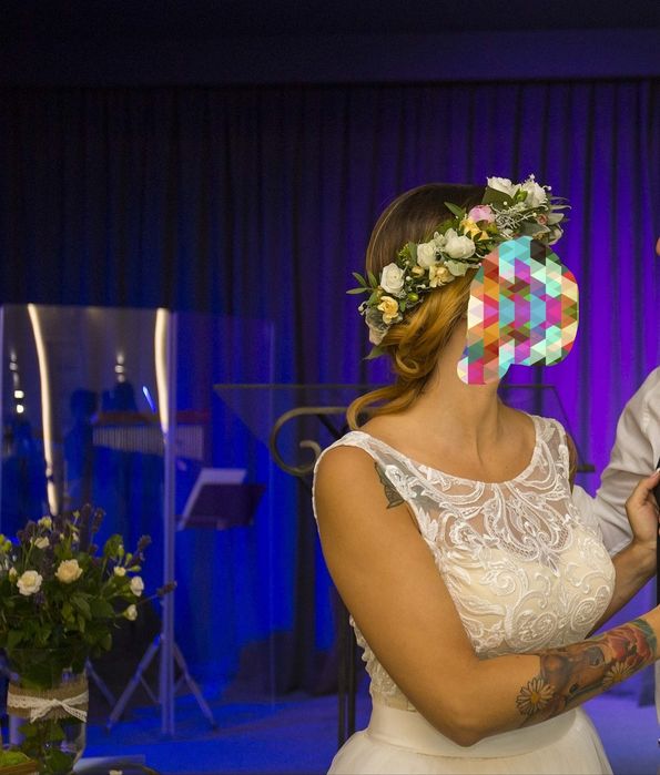 Suknia ślubna boho rustykalna