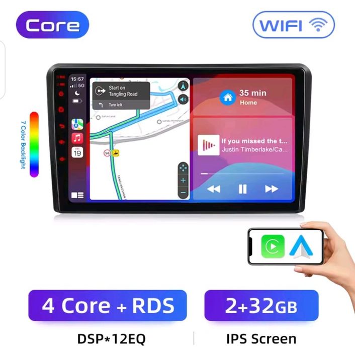 Rádio android Mazda 5 CARPLAY Android Auto GPS Internet Bluetooth NOVO