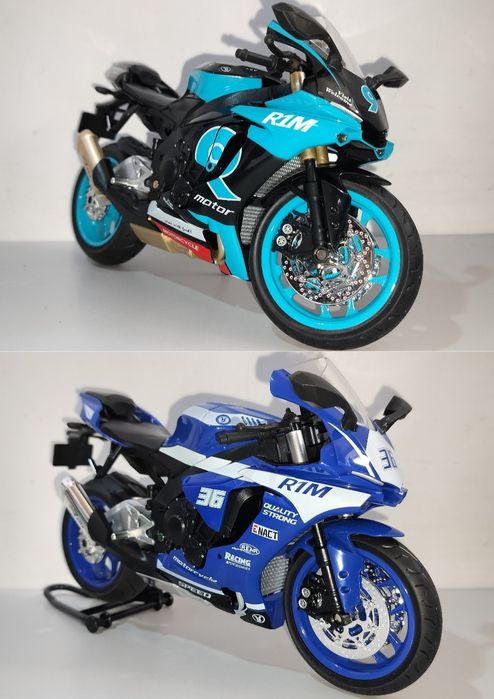 YAMAHA YZF-R1M модель мотоцикла 1:9 со звуком и светом металл
