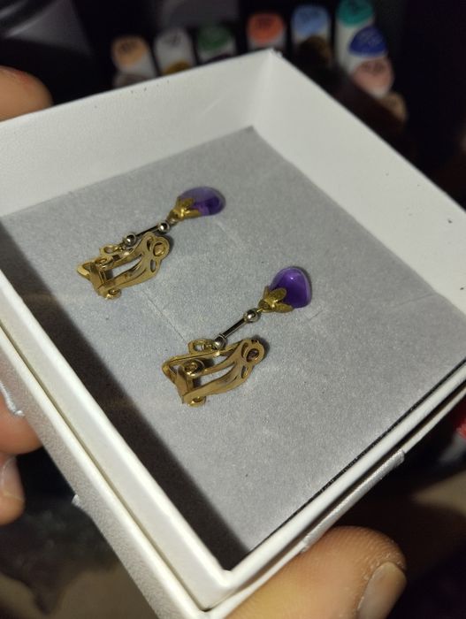 Kolczyki  z ametystem