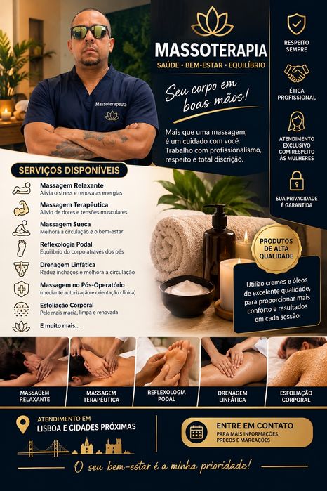 Massoterapeuta Profissional em Lisboa | Massagens Relaxantes, Terapêut