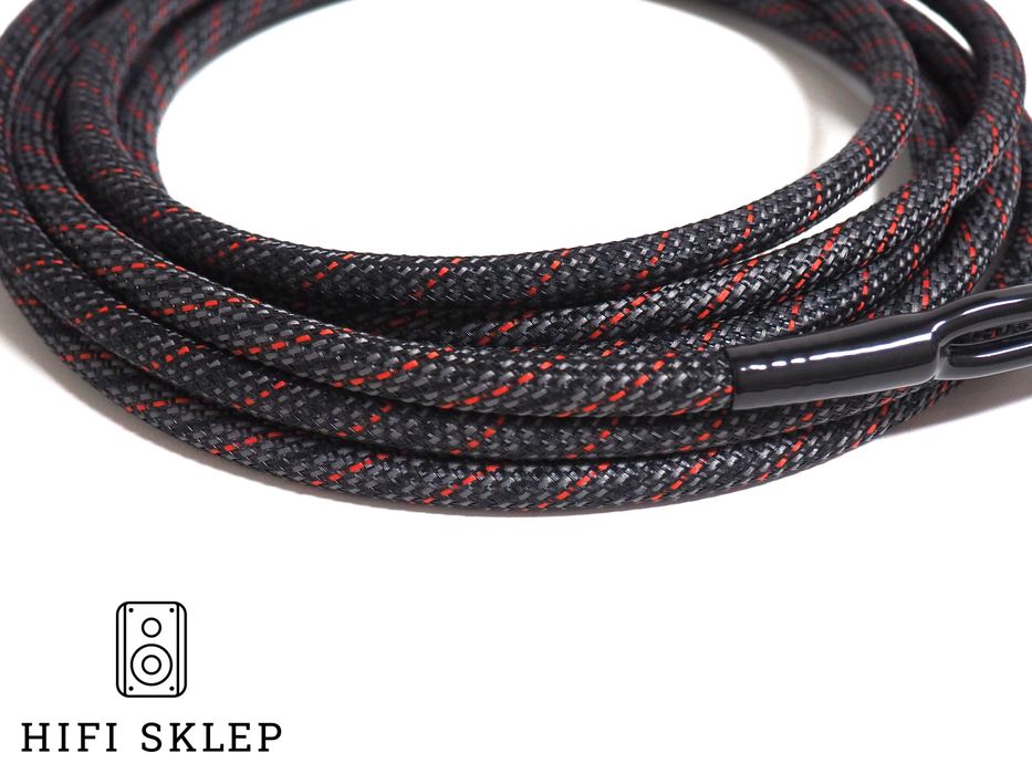Melodika 4mm2 Kabel głośnikowy 2x2m -kolor Race -konfekcja hifisklep