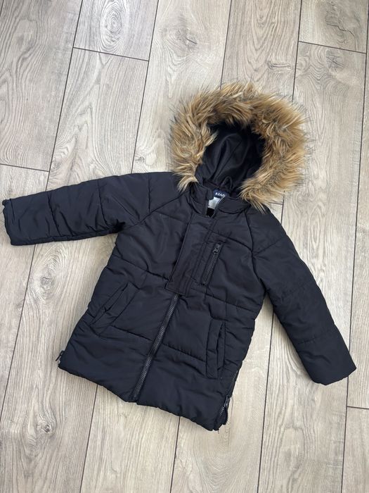 Зимова тепла  чорна куртка парка  110- 116