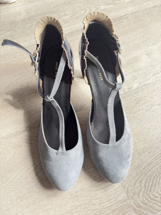 Szare czółenka na obcasie Shoe The Bear – rozmiar 41