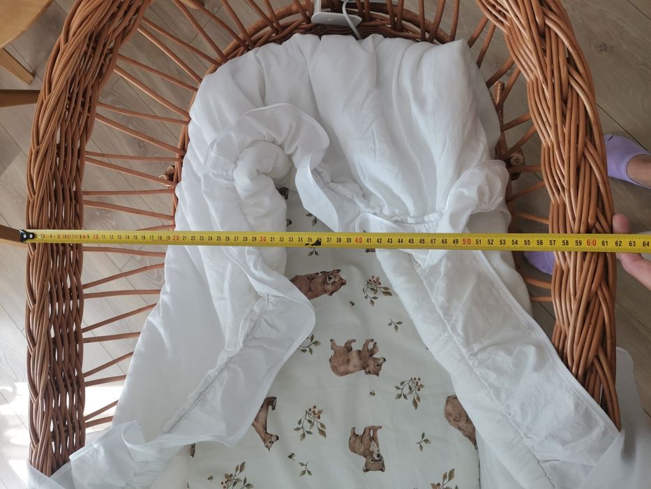 Przepiękny wiklinowy KOSZ MOJZESZA