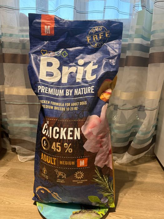 Сухий корм для собак Brit Premium Dog Adult M курка залишок 11.5 кг