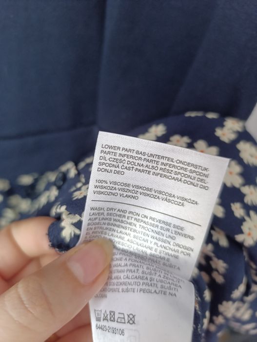 C&A rozmiar XL 42 granatowa bluzka ciążowa dla mamy kwiaty