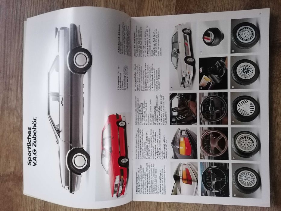 Prospekt Audi V.A.G wyposażenie dodatkowe.