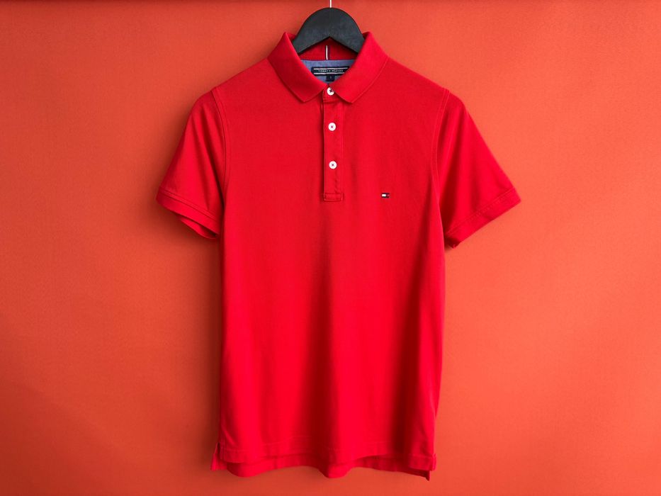 TOMMY HILFIGER чоловіча футболка з воротником комірцем розмір S