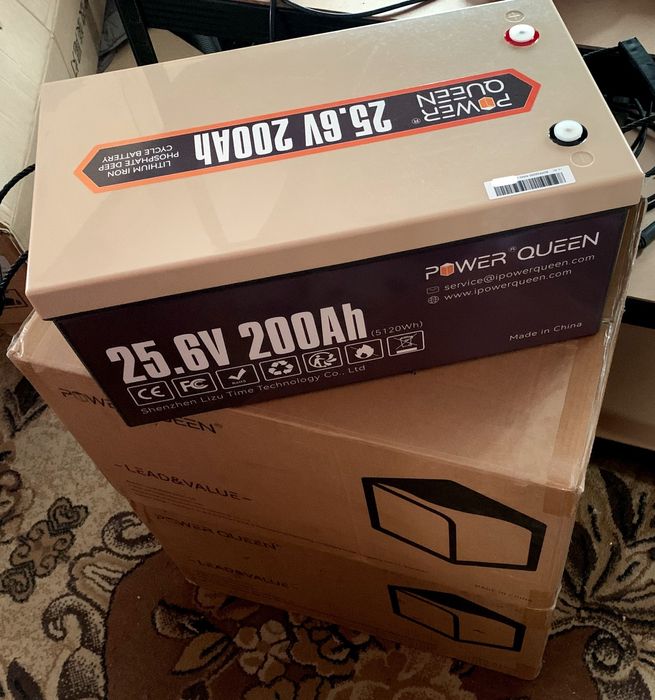 Акумулятор Power Queen LiFePO4 Battery 200Ah 25.6V (24V) 5120 W Новий