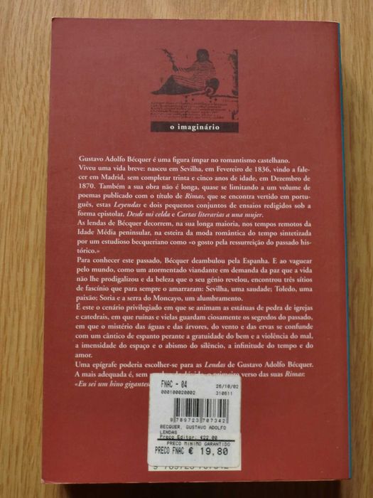 Lendas
de Gustavo Adolfo Bécquer