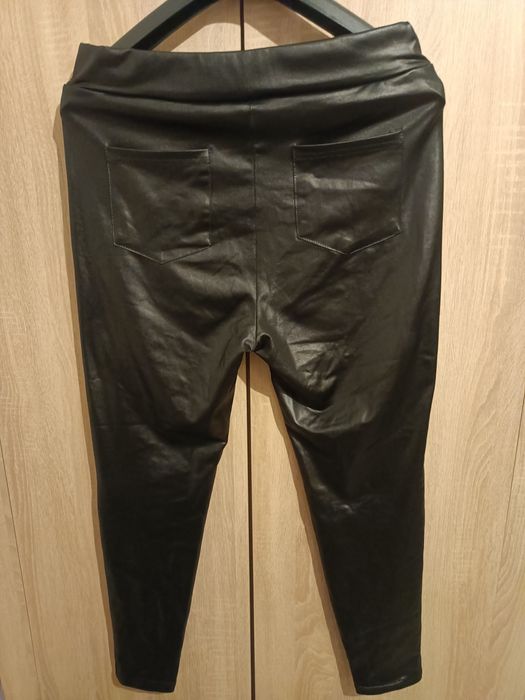 Spodnie legginsy skórzane