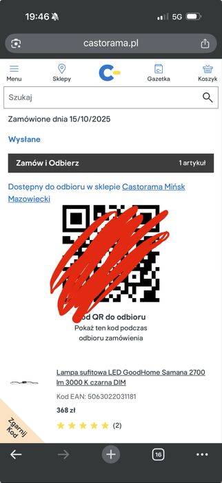 Lampa sufitowa LED GoodHome Samana 2700 lm 3000 K czarna DIM