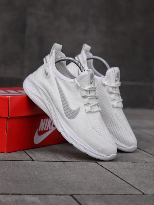 Кросівки Кроссовки Nike Мужские White Grey Серый Белый Сірий Білий Кросовки демісезон