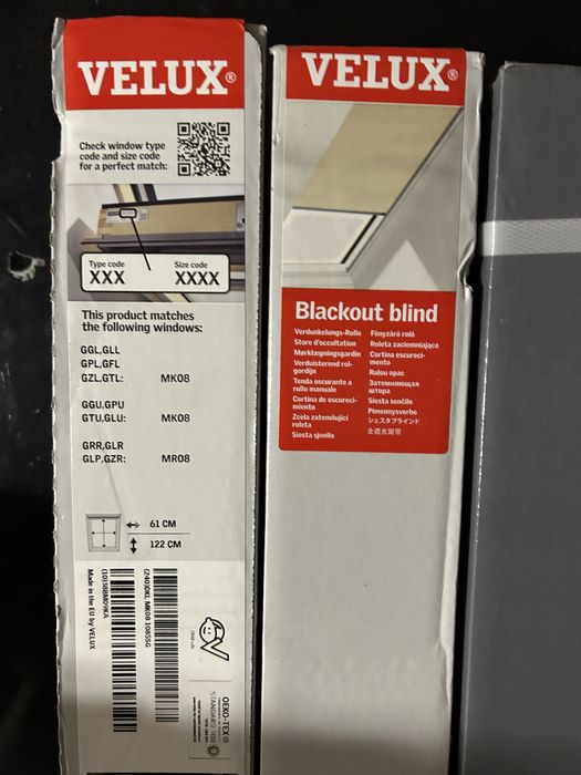 Rolety velux okna dachowe 4 sztuki