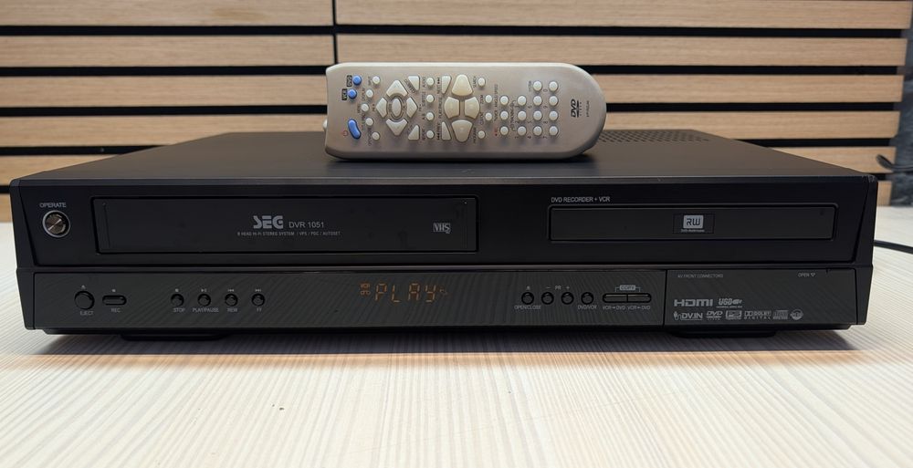 SEG DVR1051#Nagrywarka DVD VHS #6HD #HDMI #USB #DV #PL Menu #DivX#Pilot #Przegrywanie VHS na DVD