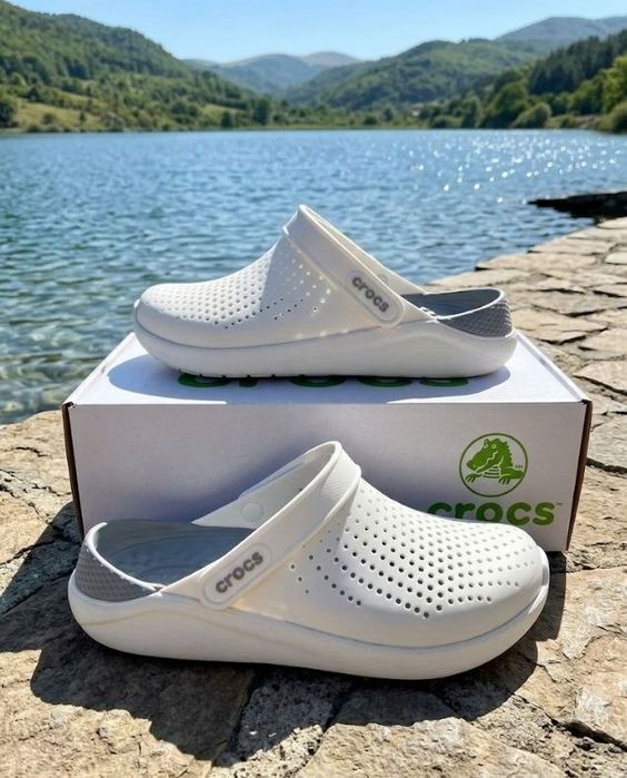 Чоловічі шльопанці Crocs lite ride/шльопанці сабо/білі чоловічі крокси