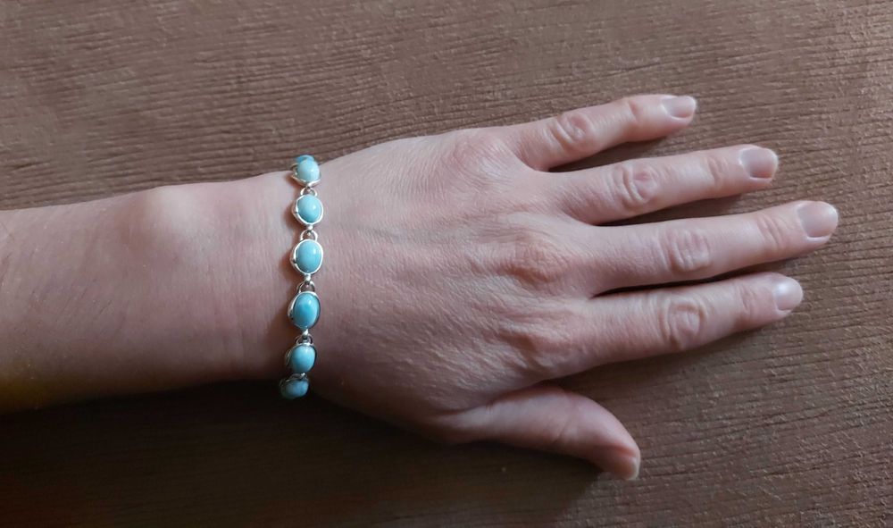Bransoletka Bransoleta Larimar Srebro (Nowa)