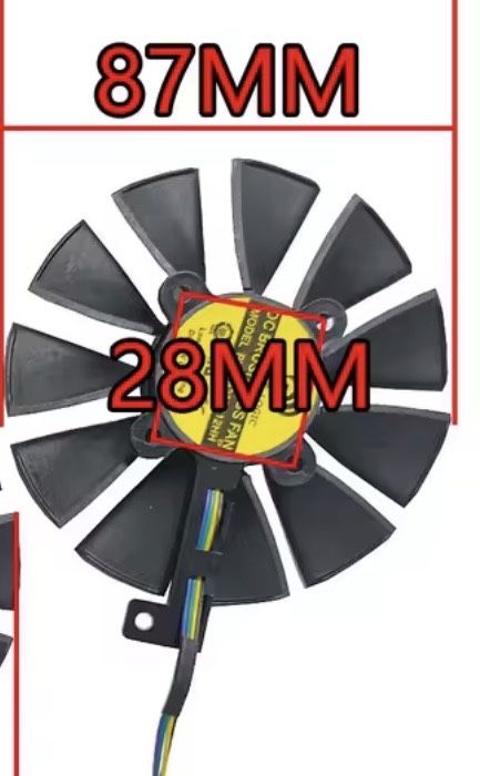 Кулер вентилятор для відеокарти для asus rx 570 580 590