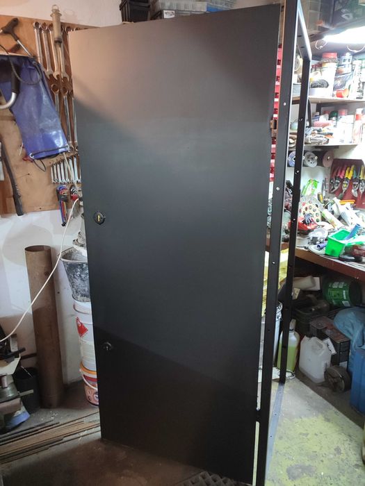 Drzwi stalowe metalowe spawane piwnica działka domek garaż schowek