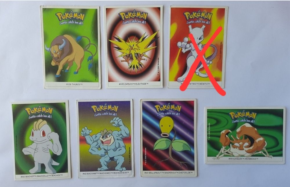 Cartas autocolante pokemon boomer ano 2000