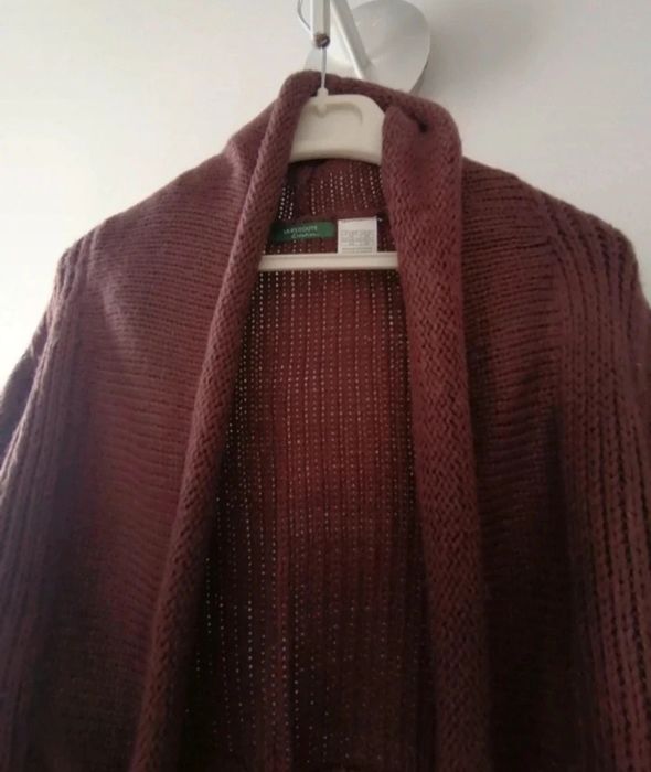 Casaco de malha bordeaux M