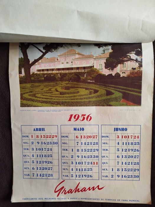 Calendário Graham 1956