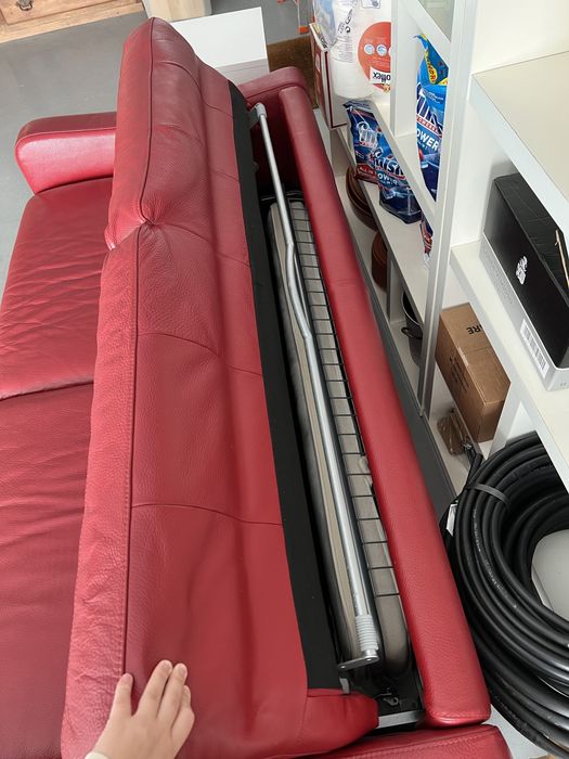 Sofá-cama Divani Divani em pele 3 lugares