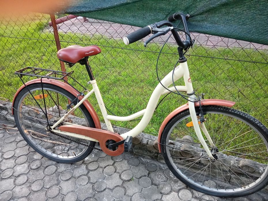 Rower damski   żółto brązowy