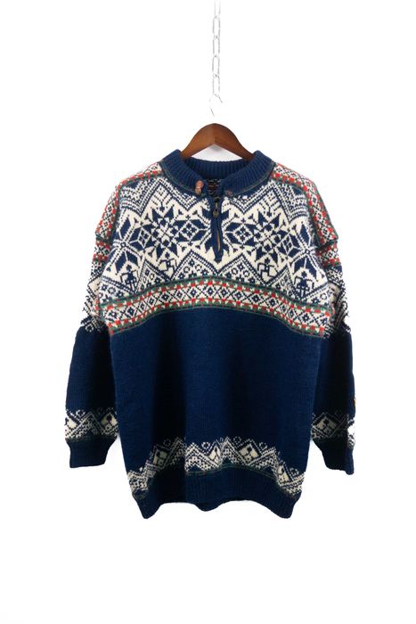 Sweter Dale of norway norweski thunder bay wełniany 100% ciepły zimowy