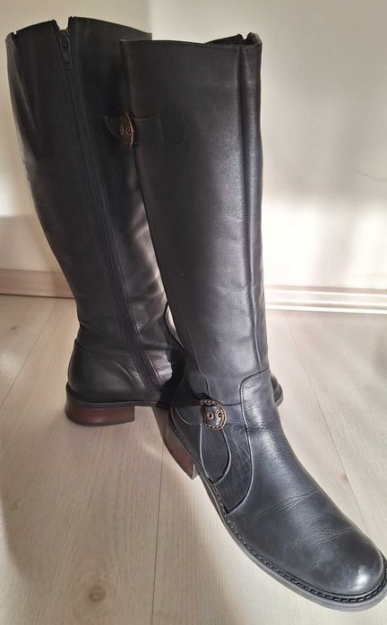 Kozaki skórzane ocieplane rozm.38