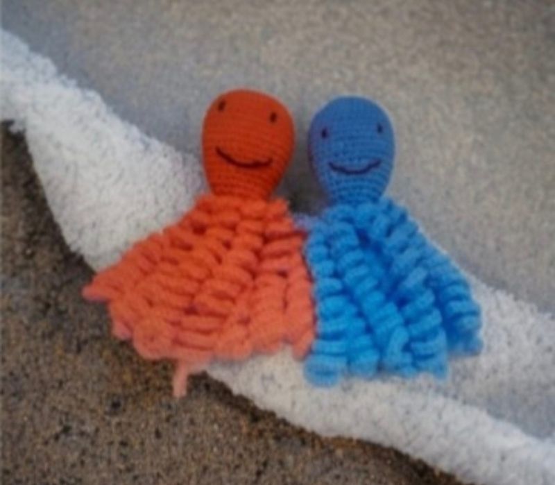 Polvo em crochê, 100% algodão