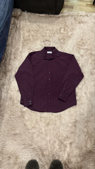Бордова сорочка рубашка yves saint laurent ysl юсл оригинал