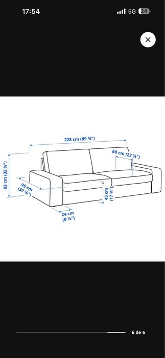 Sofa kivik 3 lugares