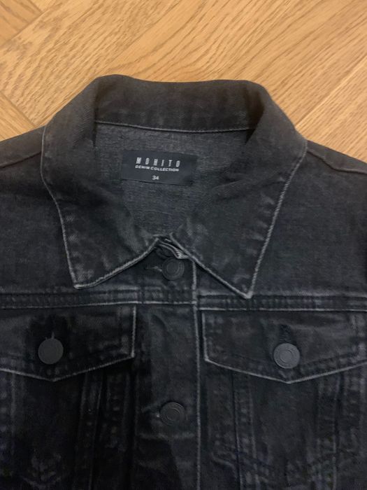 Kurtka jeans czarna 32-34