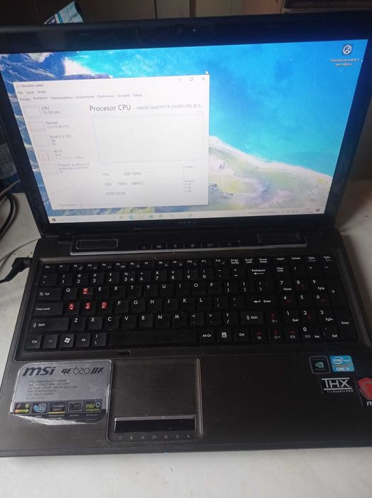 Laptop MSI GE620DX i5 16GB RAM DDR3, SSD 240 GB, GT555M 2GB