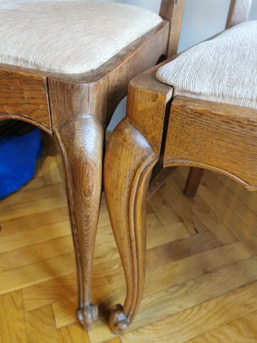 Drewniany stół + 4 krzesła