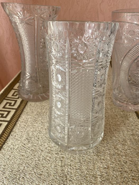 Duze wazony kryształowe PRL