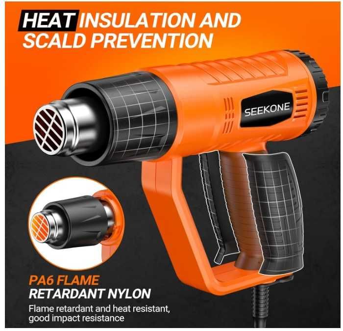 Opalarka SEEKONE 2000W, regulacja temperatury + akcesoria