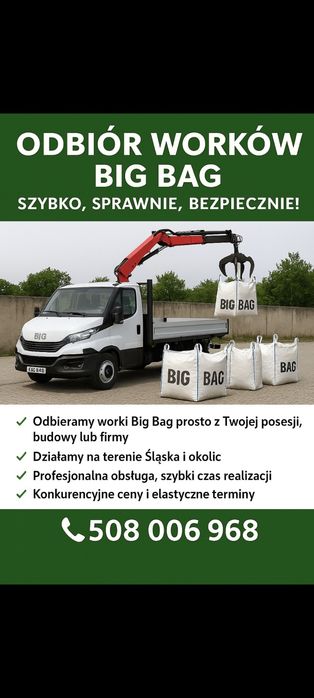 Worki bigbag na gruz wywóz gruzu big bag kontenery kontener śmieci