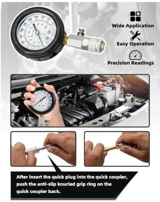 Tester kompresji silnika 11 elementów 0-20bar Wvoillty