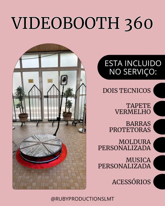 Vídeobooth 360, Photo Booth e Áudio Guest Book